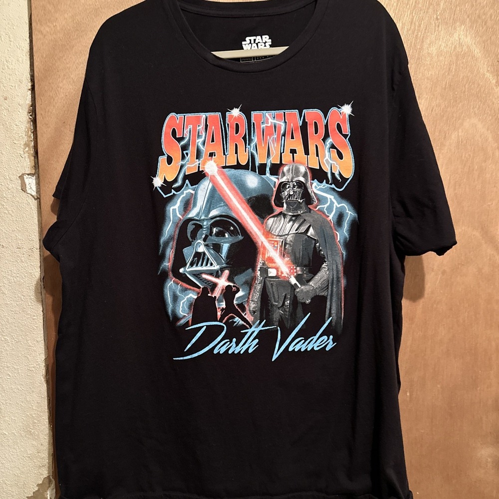 Star Wars Mad Engine Men Sz 2XL Black Short Sleeve T Shirt Darth Vader